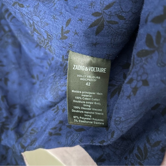 Zadig & Voltaire Volly Velours Open Front Blazer - Picture 7 of 15